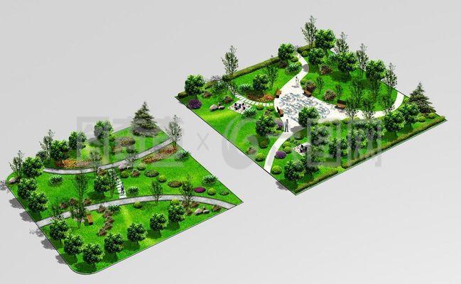 小區園林綠化圖片